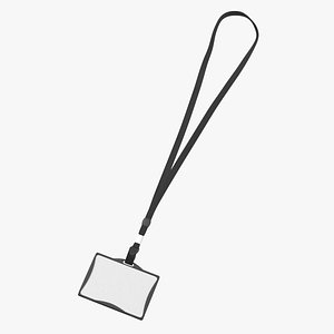 ID Badge Type 04 Basic Poses Horizontal and Vertical Blank or Generic 3D model