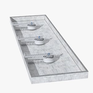 3D Water Treatment Plant Pool model