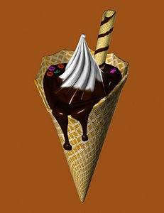 3D ice cream model