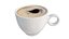 Black coffee white cup