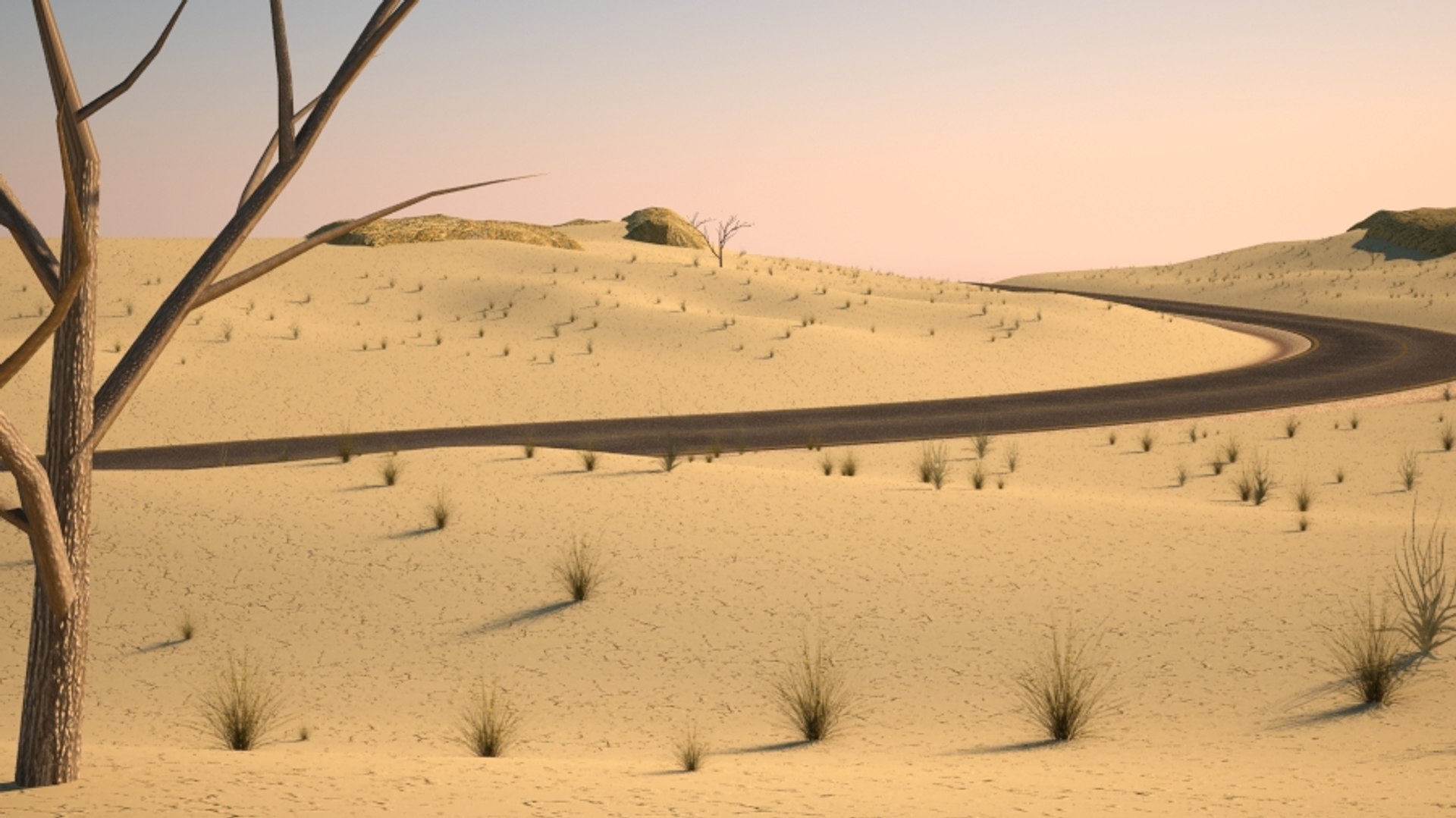 3D model Desert Road Las Vegas. - TurboSquid 1741585