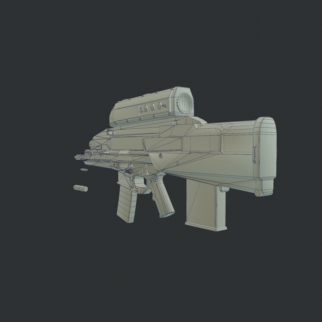 3d xm29 oicw rifle model