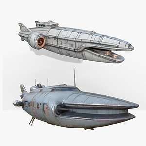 Sci fi waterships 3D model