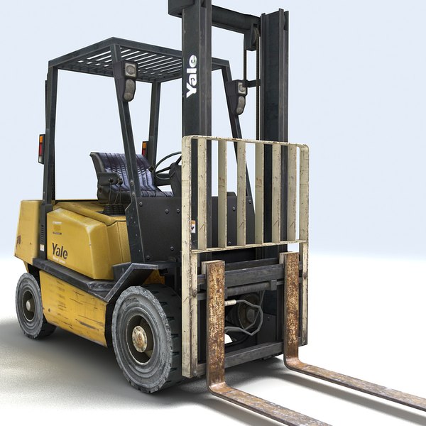 forklift crane trucks 3d model