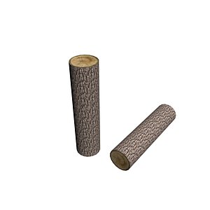 wood log 3D model