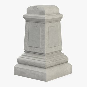 3D Memorial Sculpture Plinth Classic Grey