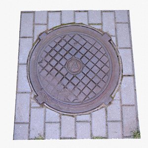 Cover manhole 03 high-poly 3D model 3D model