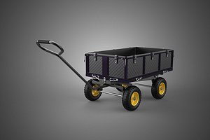 GARDEN STEEL MESH TRAY WHEELBARROW DUMP WAGON CART TROLLEY CARGO