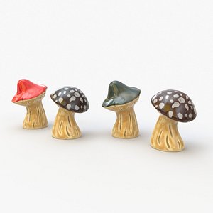 mushrooms statuette 3D model