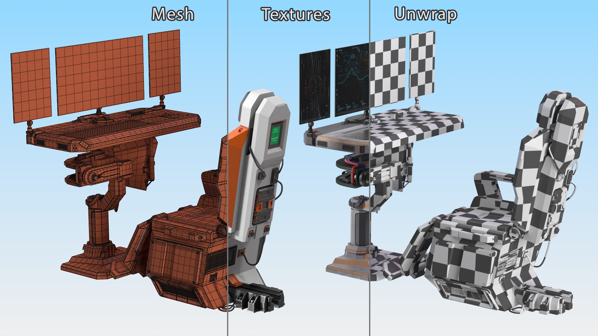 3D Sci-fi Computer and Pilot Chair https://p.turbosquid.com/ts-thumb/y5/x340mN/wF/scificomputerandpilotchair3dsmodel030/jpg/1696297965/1920x1080/fit_q87/4a74c80d8cfb6ce36612661c37506f2fe600a42d/scificomputerandpilotchair3dsmodel030.jpg