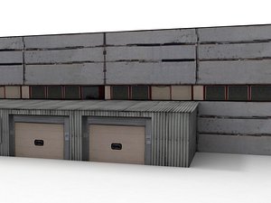 3d low-poly factory