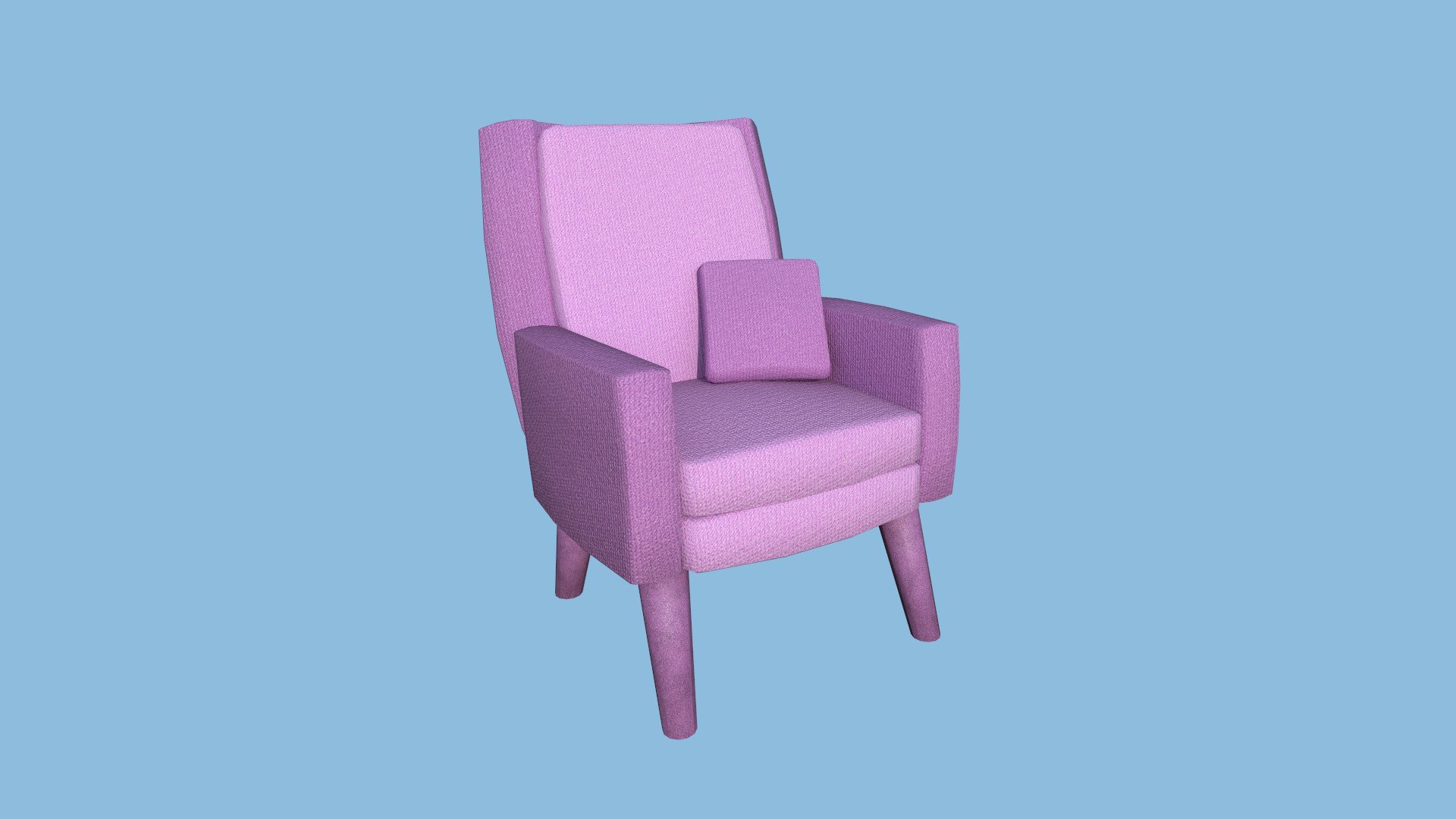 3D Pink Beauty Armchair Pillow Furniture Interior Design TurboSquid