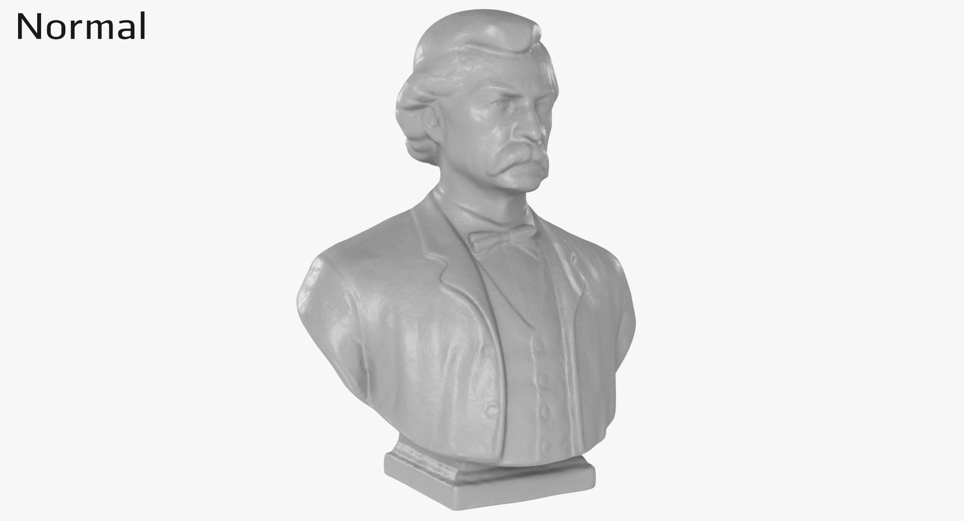 Mark Twain Marble Bust model - TurboSquid 1989991