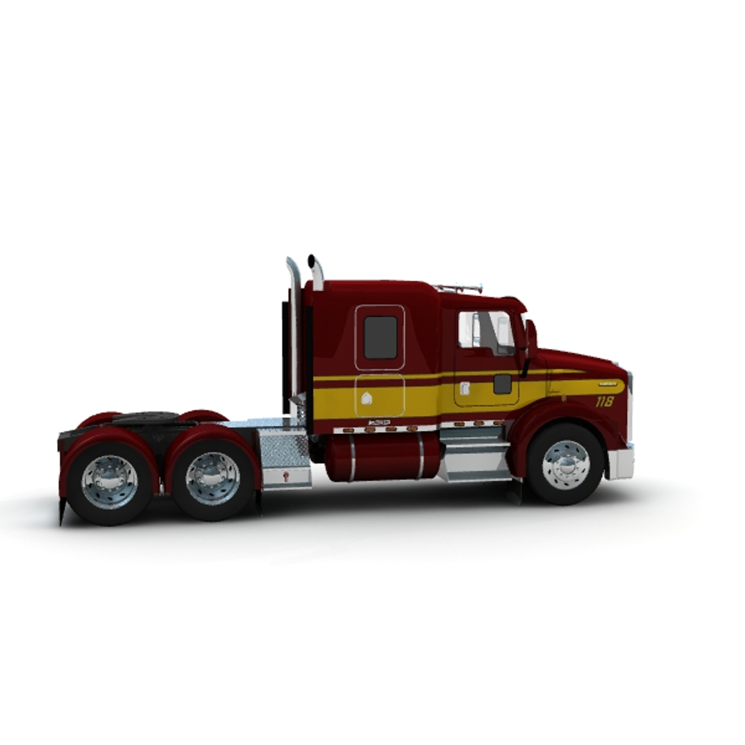 3d Model Truck T800 Roof