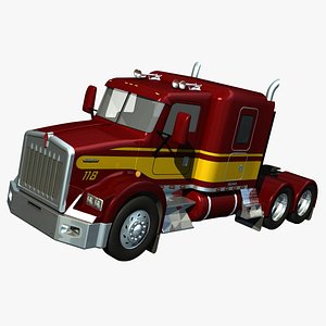 3d model truck t800 roof