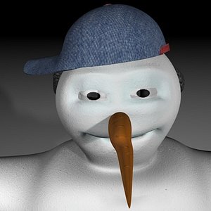 3d snowy man rigged