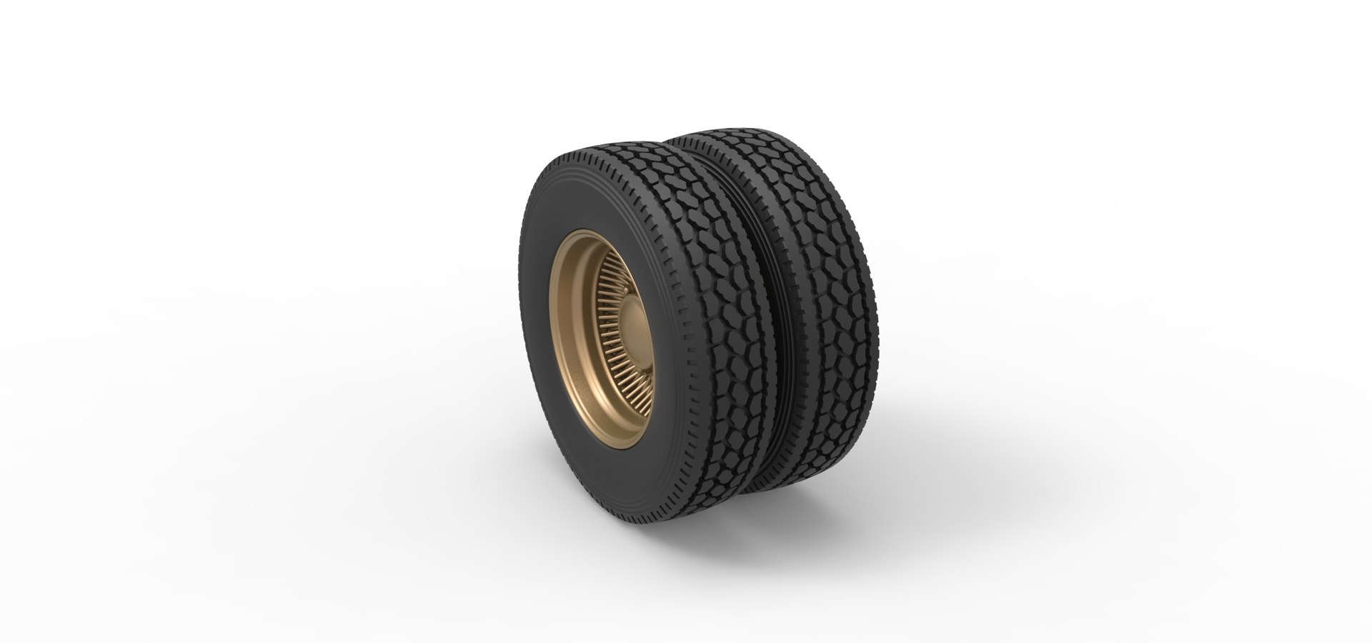 Diecast Rear Custom Wire Wheel Of Semi Truck Scale 1 To 25 3D Model ...