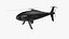 3D Schiebel Camcopter S100 UAV Rotorcraft Black