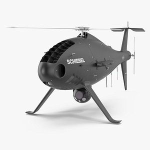 3D Schiebel Camcopter S100 UAV Rotorcraft Black
