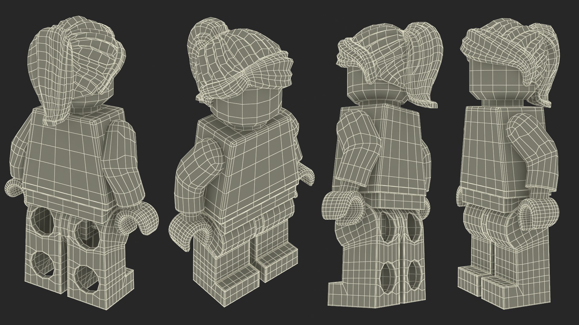 3D Minifigure LEGO Teenager Girl Rigged For Maya Model TurboSquid 2294247