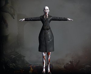 3D zoombie woman