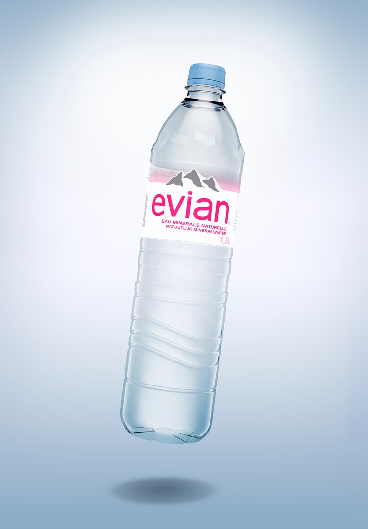 3D Pack 2 Bottles Evian - TurboSquid 1413902