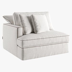 Duomo single section with armrest on the left-hand side