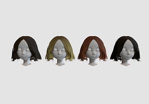hairstyle in 4 colors