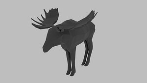 3D animal moose model