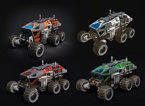 3D space mars rover model