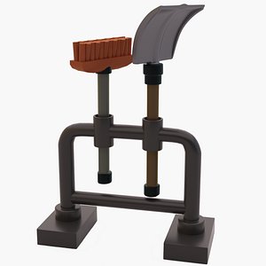 3D model Lego Shovel and broom