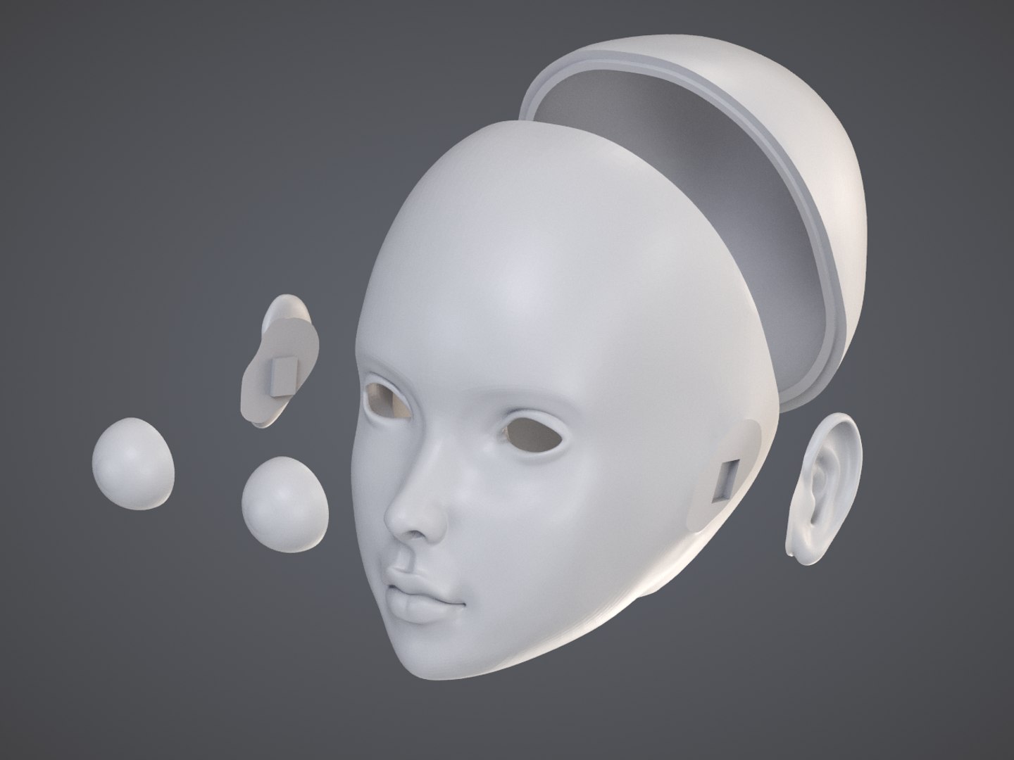 3d doll head print