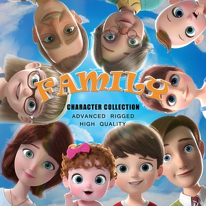 Cartoon Family Rigged V5