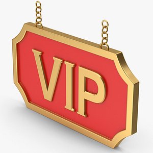 Hanging Signboard VIP Access Only 3D model