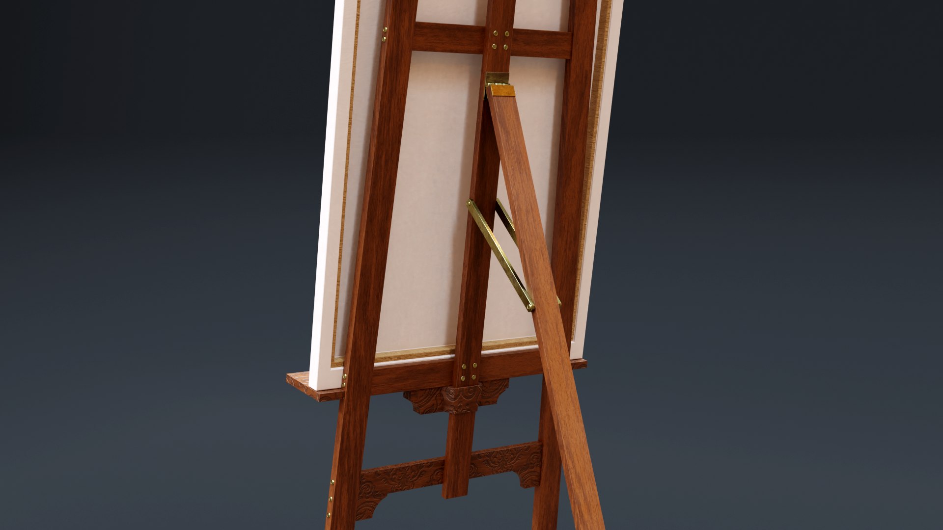 Carved Wood Easel For Painting Model TurboSquid 1723239   A6 