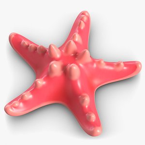 pink sea star toy 3D