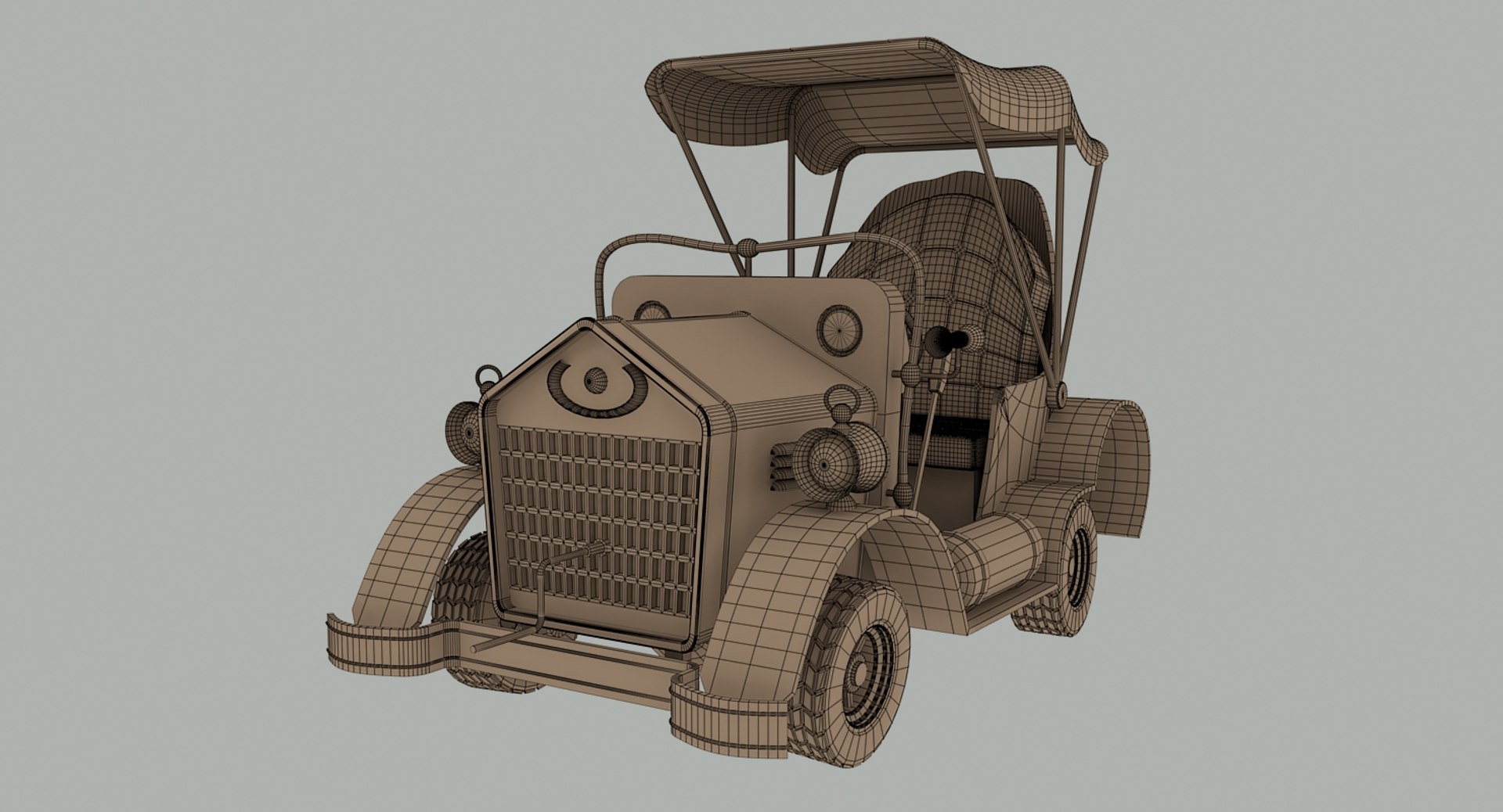 Cartoon Steampunk Car 3D Model - TurboSquid 1406478
