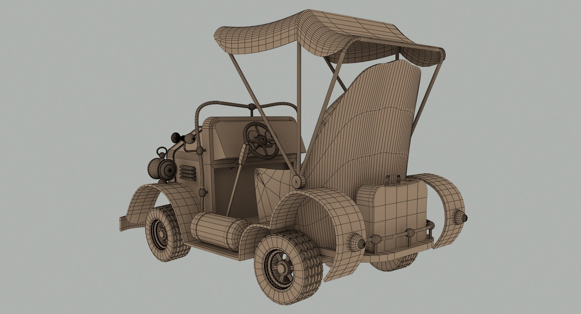 Cartoon Steampunk Car 3D Model - TurboSquid 1406478
