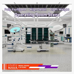 3D Hospital Interior - Operating Room model