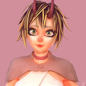 3D demon girl model