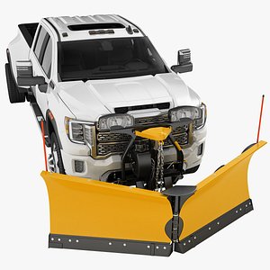 GMC SIERRA HD DENALI 2020 Snow Plow Truck 01 model