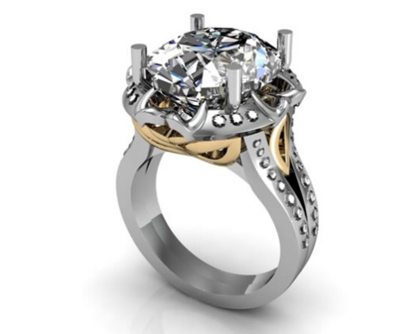 ArtStation - Engagement Ring With Round Stones