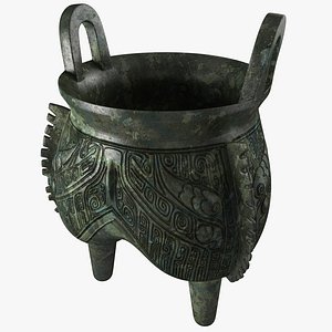 bronze ritual cauldron 3d model