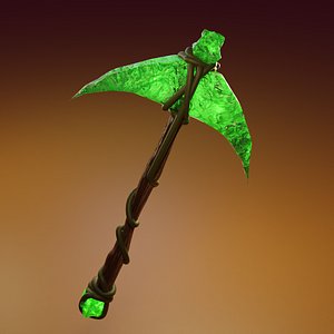 emerald pickaxe AIOT 3D model