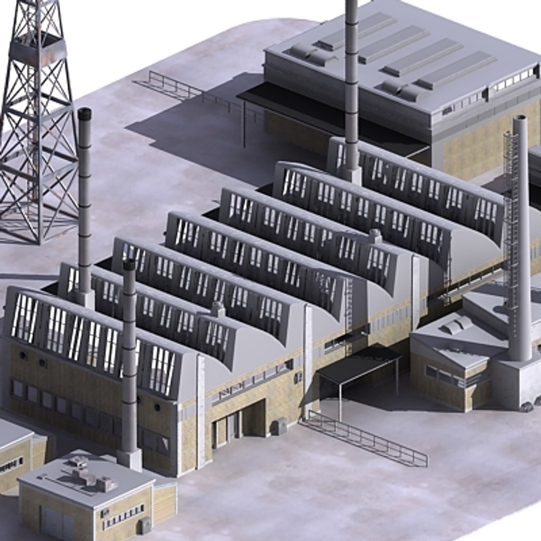 3d Industrial Factory Model