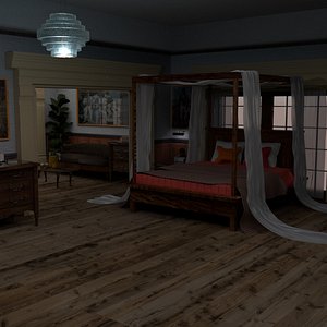 laos Na casa de Candido 3D model