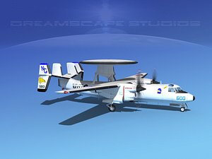 3d grumman e-2c hawkeye model