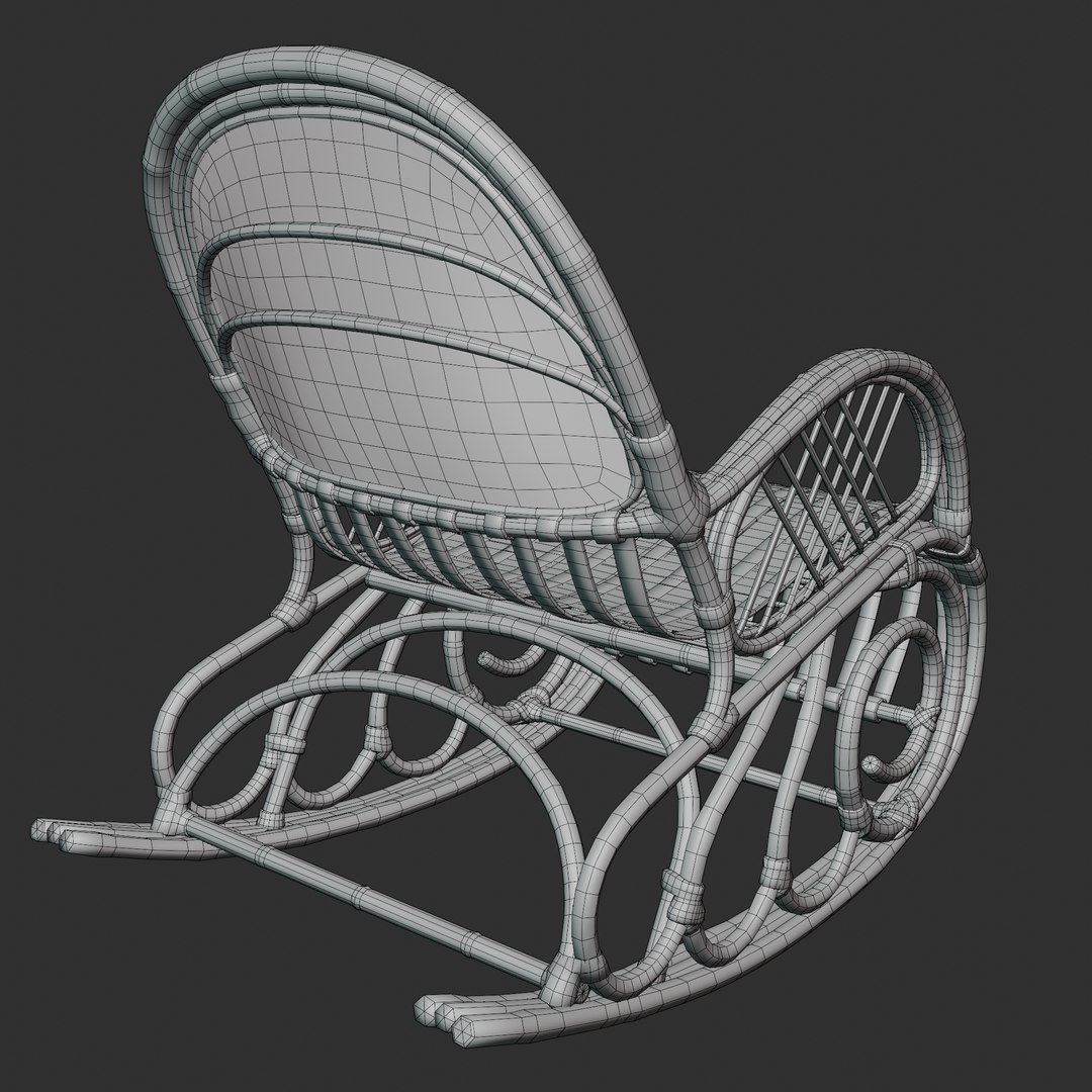 3D Rocking Chair Damaged - TurboSquid 2162401