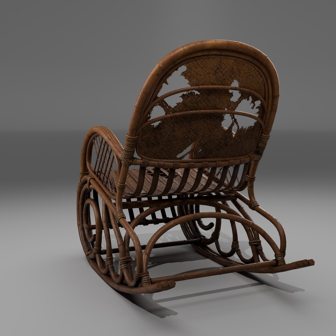 3D Rocking Chair Damaged - TurboSquid 2162401