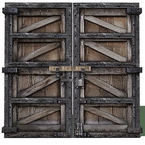 3d solid double doors model